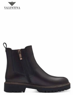 Tamaris Stivaletti Marroni Con Tacco Basso -Stile pelletteria stivaletti marroni con tacco basso 4