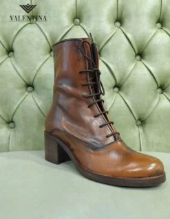 Stivaletti Neri Allacciati Con Tacco -Stile pelletteria stivaletti neri allacciati con tacco 4