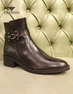 Stivaletti Neri Con Tacco Largo