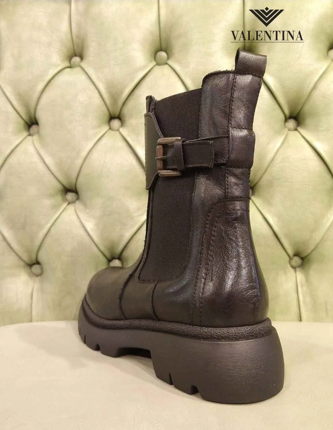 Stivaletti Neri Bassi In Pelle, Made In Italy 5 Stivaletti Neri Bassi In Pelle, Made In Italy - immagine 3