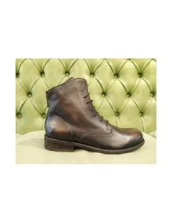 Felmini Stivali Anfibi Da Donna Bassi Neri O Marroni -Stile pelletteria stivali anfibi donna bassi 5