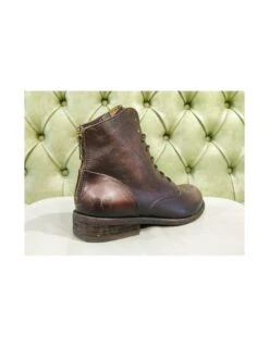 Felmini Stivali Anfibi Da Donna Bassi Neri O Marroni -Stile pelletteria stivali anfibi donna bassi 6