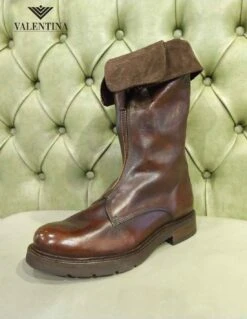 Stivali Con Risvolto Bassi, Moda Donna 2024 -Stile pelletteria stivali con risvolto bassi 1