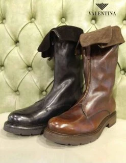 Stivali Con Risvolto Bassi, Moda Donna 2024 -Stile pelletteria stivali con risvolto bassi 10