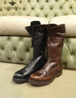 Stivali Con Risvolto Bassi, Moda Donna 2024 -Stile pelletteria stivali con risvolto bassi 9