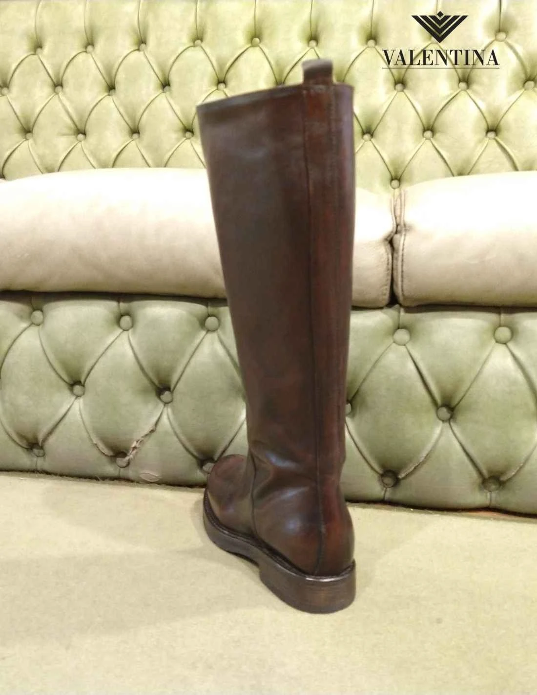 Stivali In Pelle Da Donna, Alti E Con Tacco Basso 5 Stivali In Pelle Da Donna, Alti E Con Tacco Basso - immagine 3