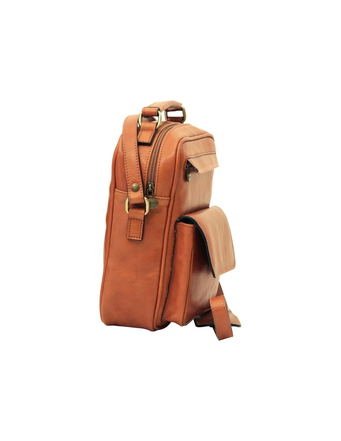 Tracolla Compatta In Pelle Artigianale 7 Tracolla Compatta In Pelle Artigianale - immagine 5