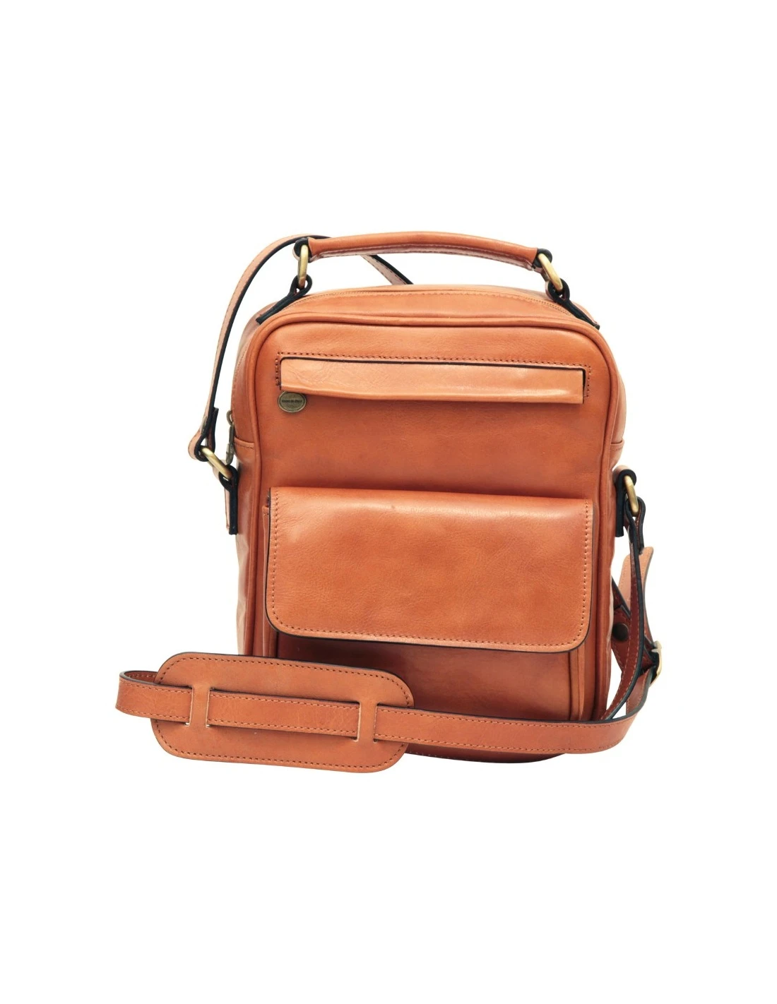 Tracolla Compatta In Pelle Artigianale 3 Tracolla Compatta In Pelle Artigianale